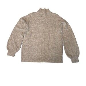 Marled Reunited Clothing Women's Cream Gray Pullover Sweater Top Size M